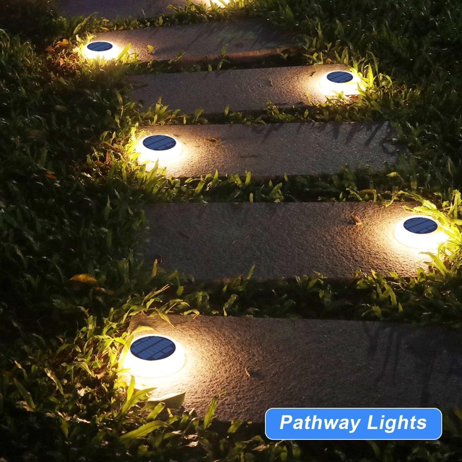 DetarZinLED Round Solar Deck Lights 4 Pack: image 4