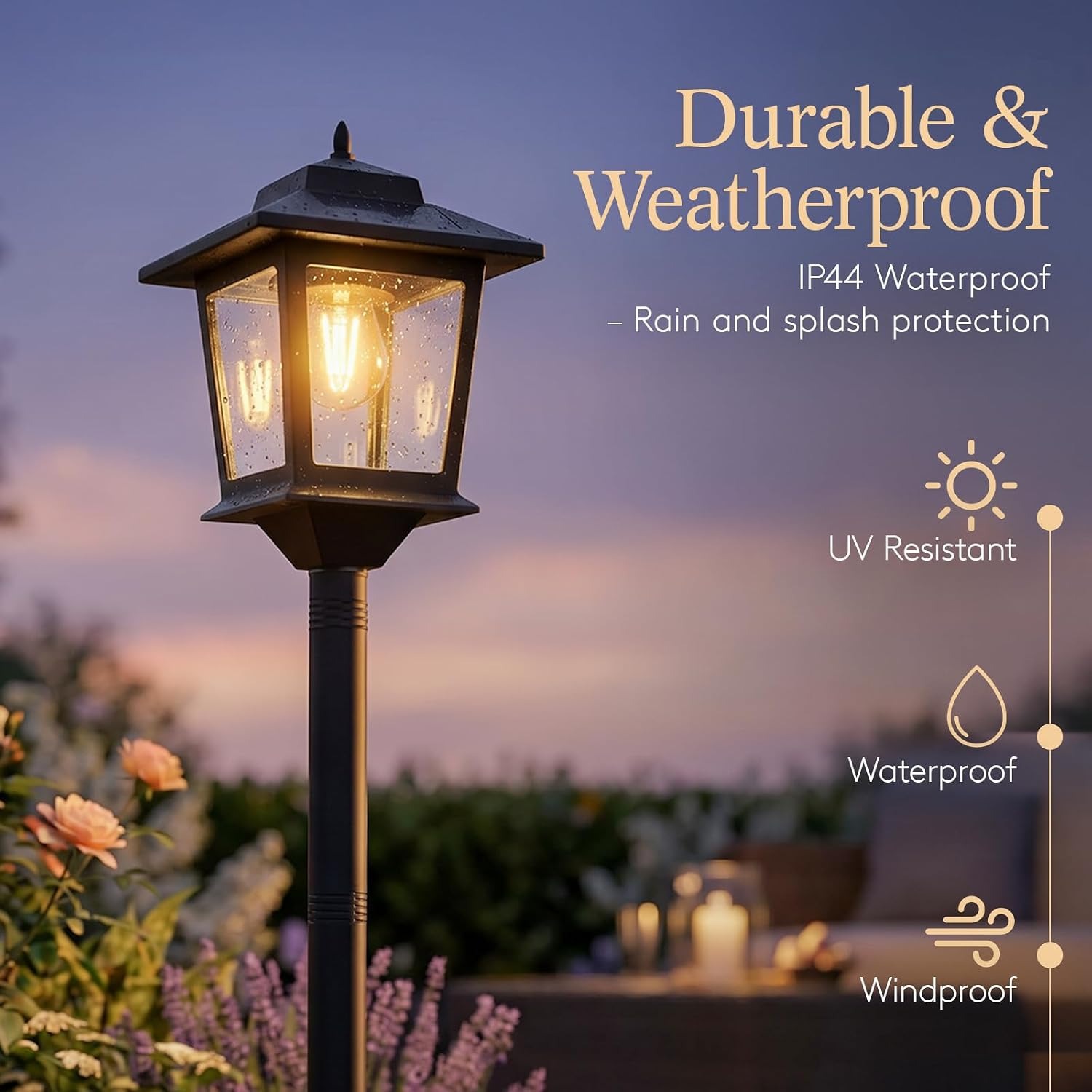 PASAMIC Solar Lamp Post Lights 2 Pack: image 5
