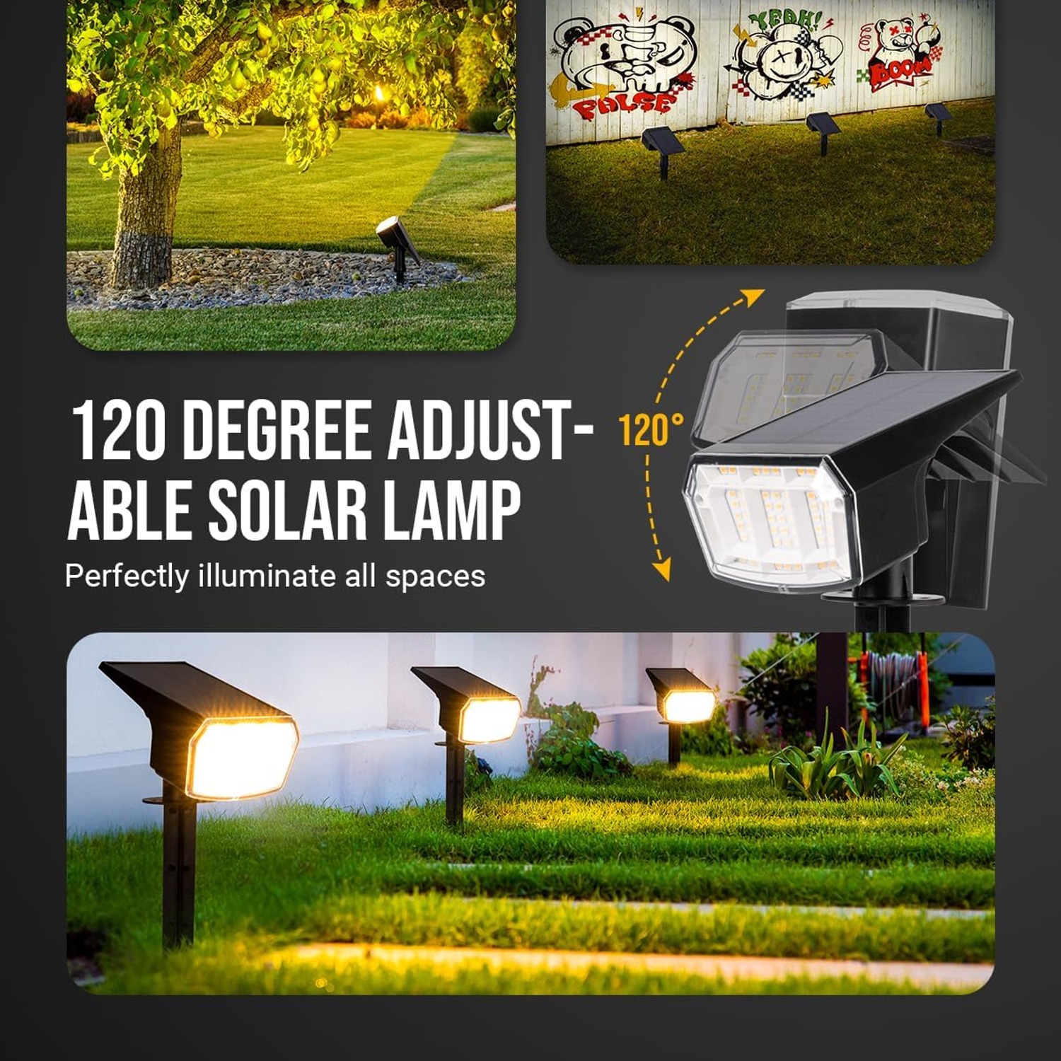 SyncGlow 63-LED Solar Spot Lights 6 Pack: image 4