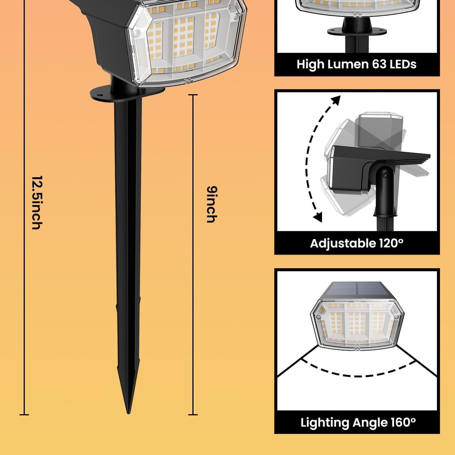 SyncGlow 63-LED Solar Spot Lights 6 Pack: image 8