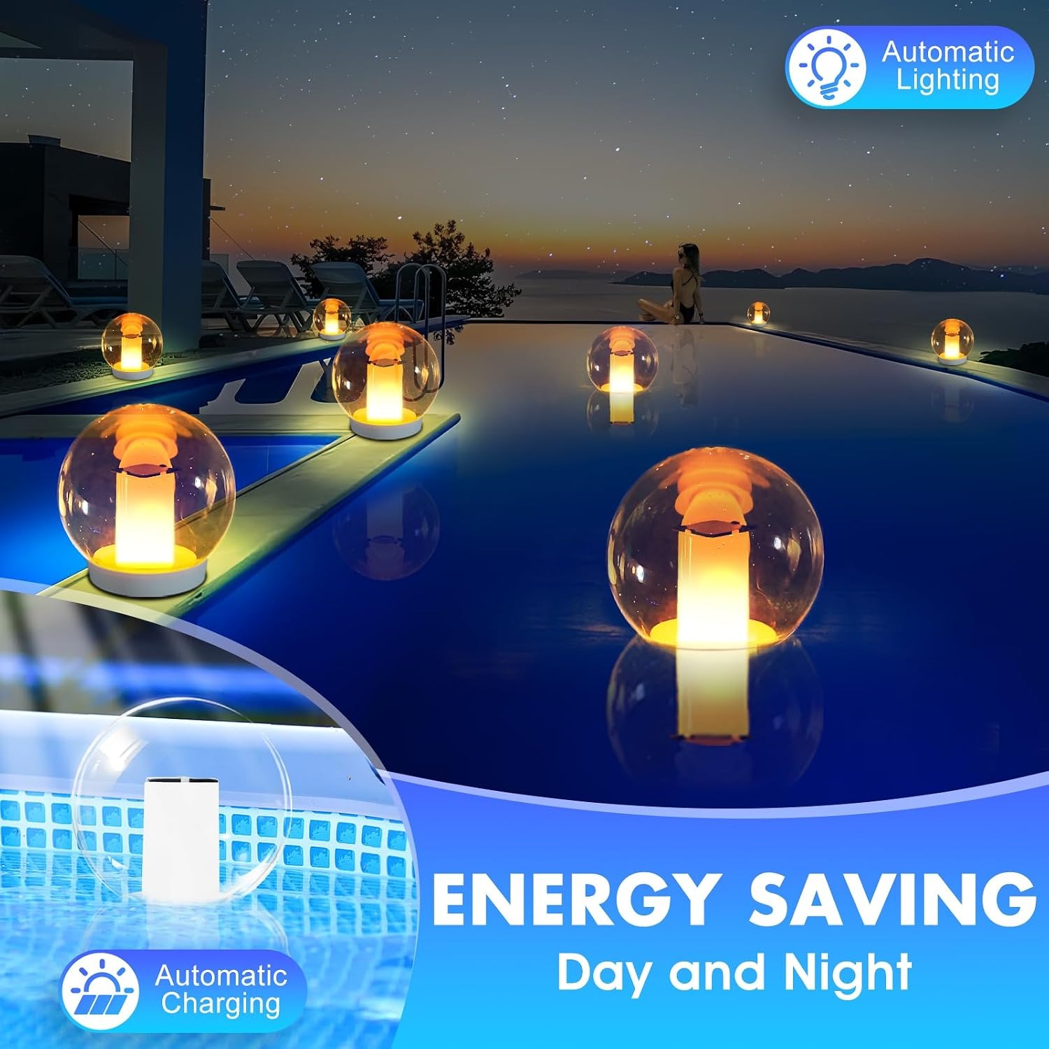 LanPool Solar Floating Pool Lights Set of 2: image 2