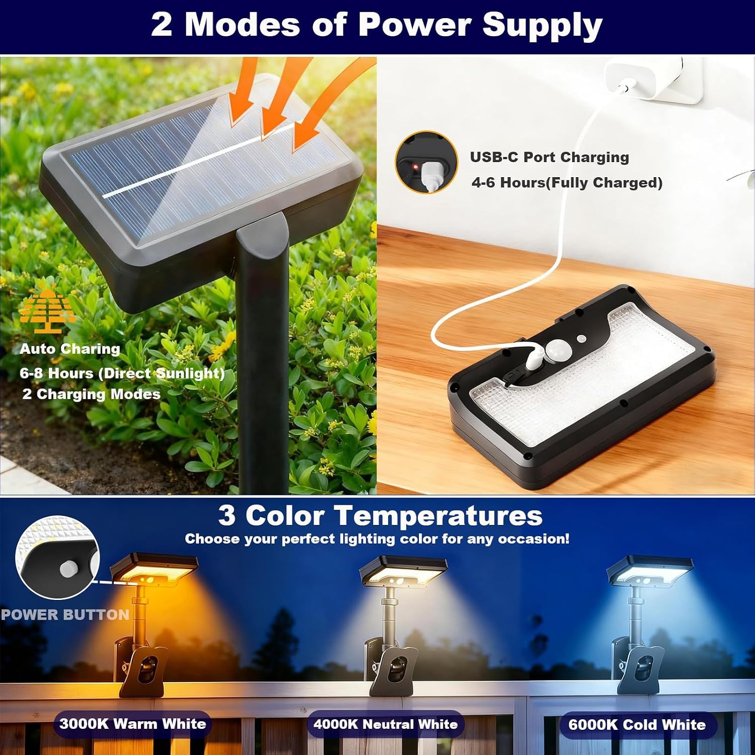 Liotoor Clip-On Solar Motion Light Set, 2 Pack: image 2