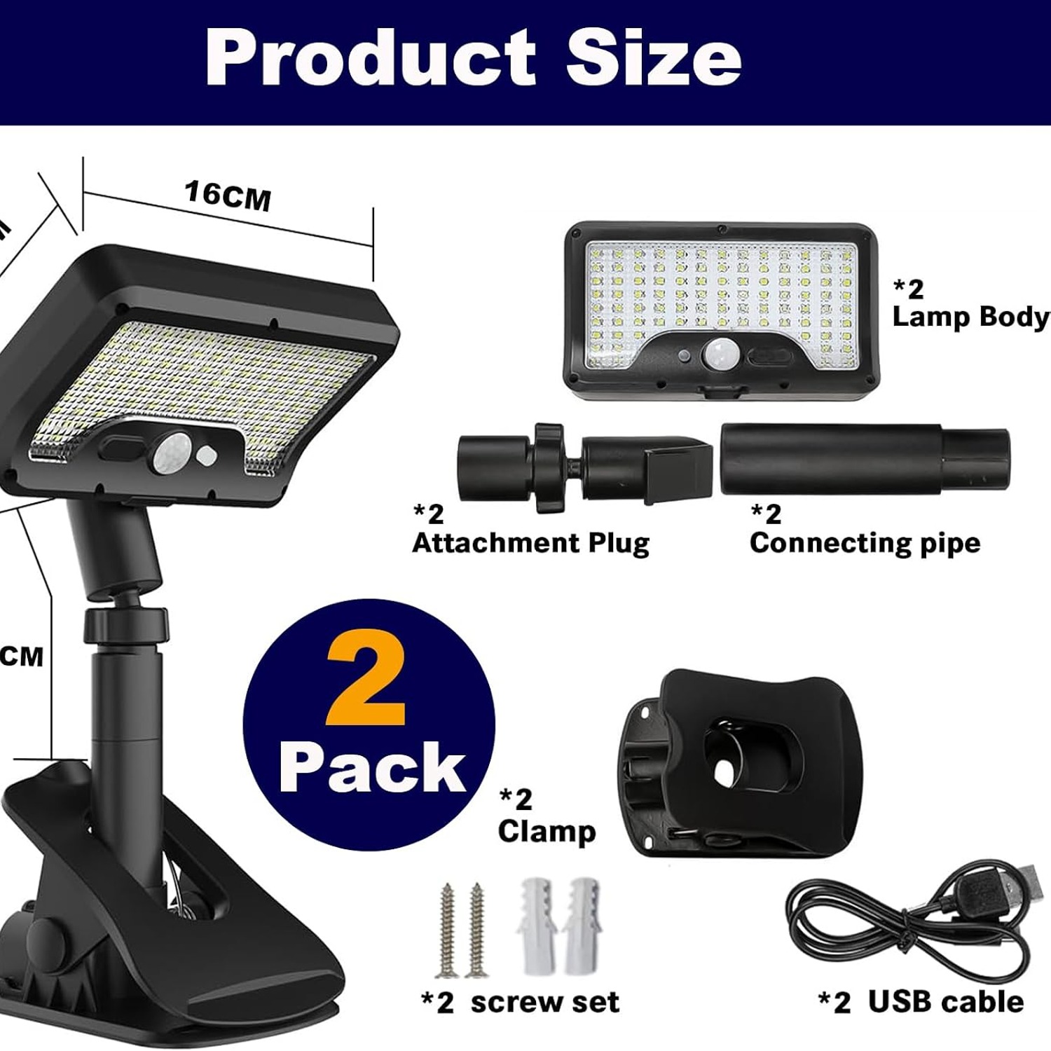 Liotoor Clip-On Solar Motion Light Set, 2 Pack: image 4