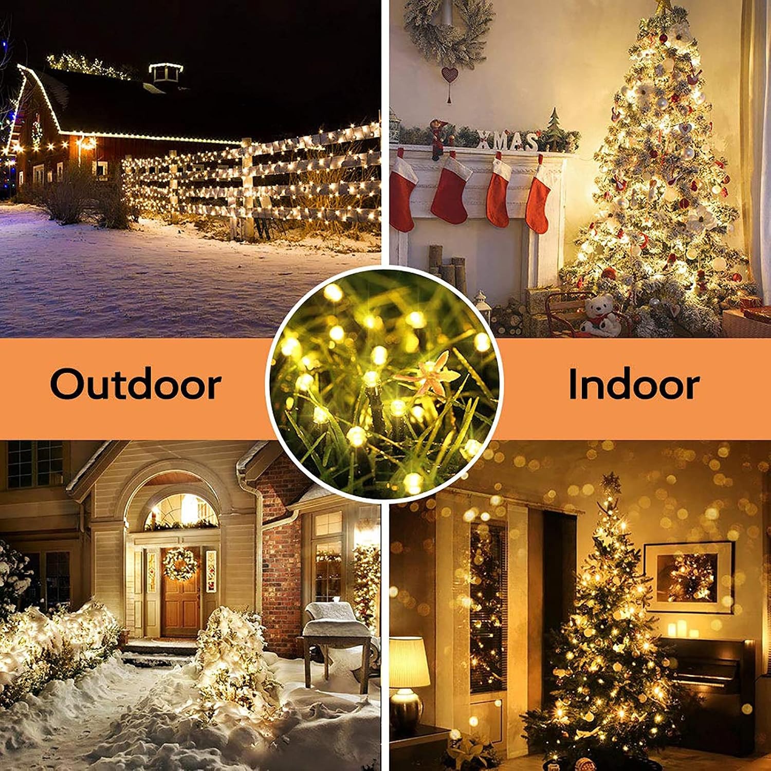 Toodour 200 LED Warm White Solar Fairy String Lights: image 6