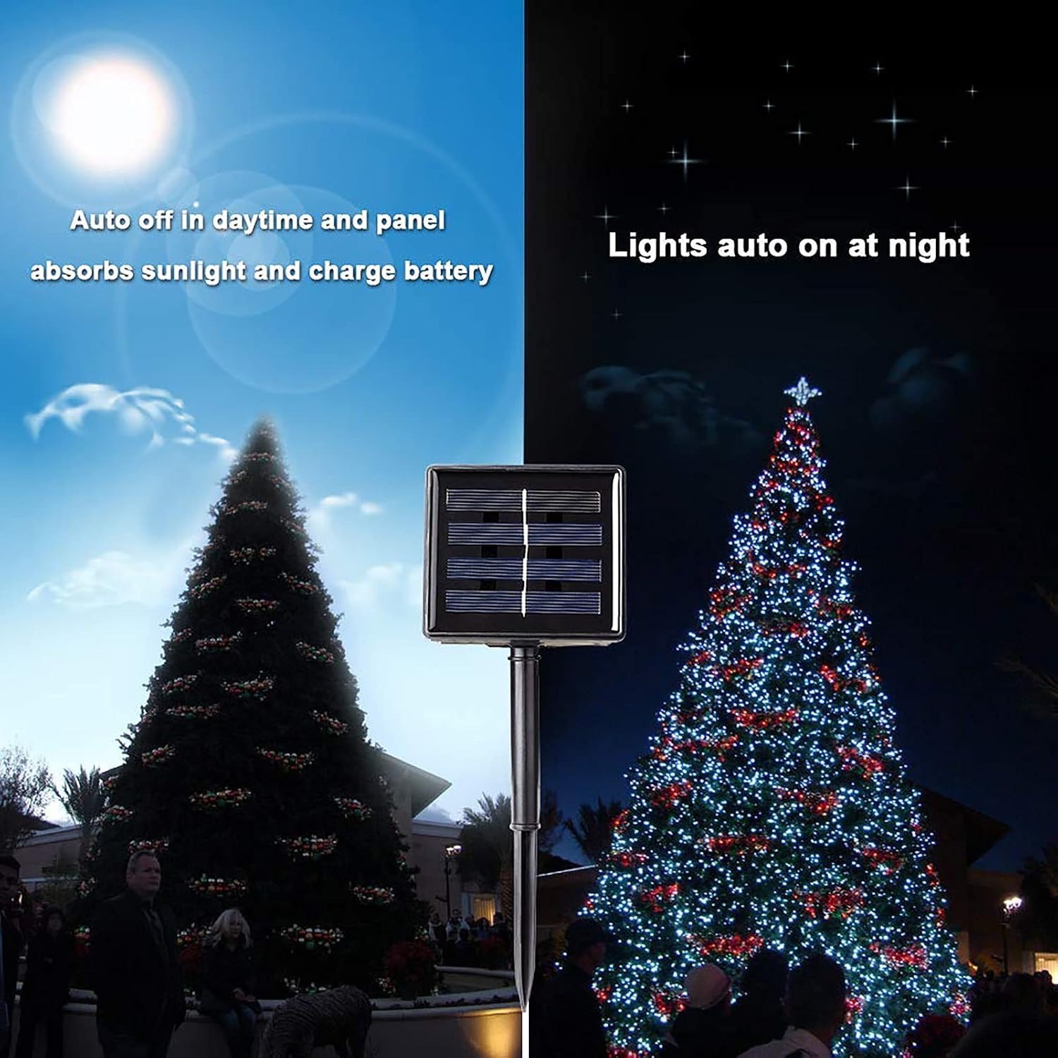 Toodour 200 LED Warm White Solar Fairy String Lights: image 8