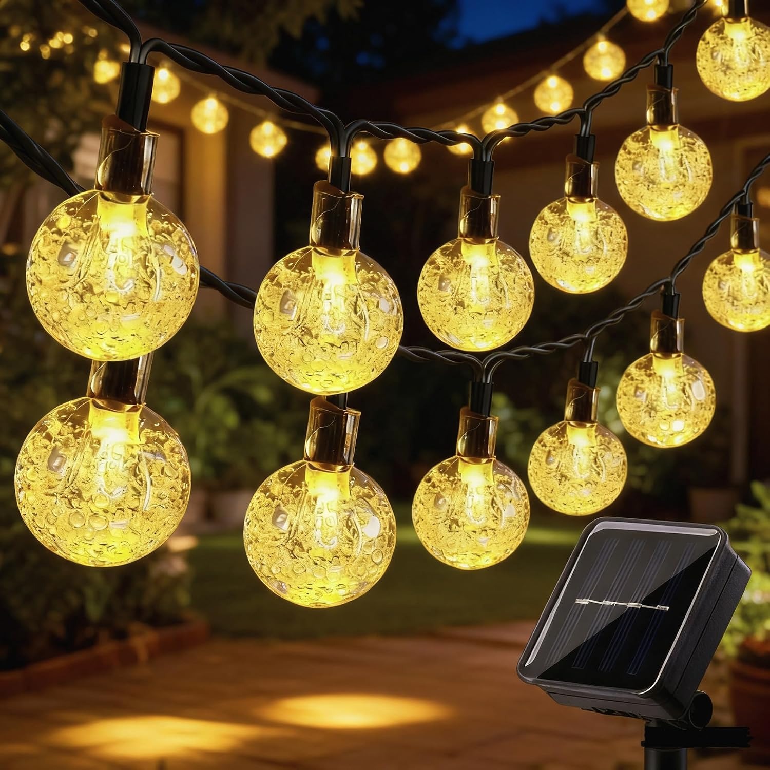 Toodour 11m Solar Globe String Lights