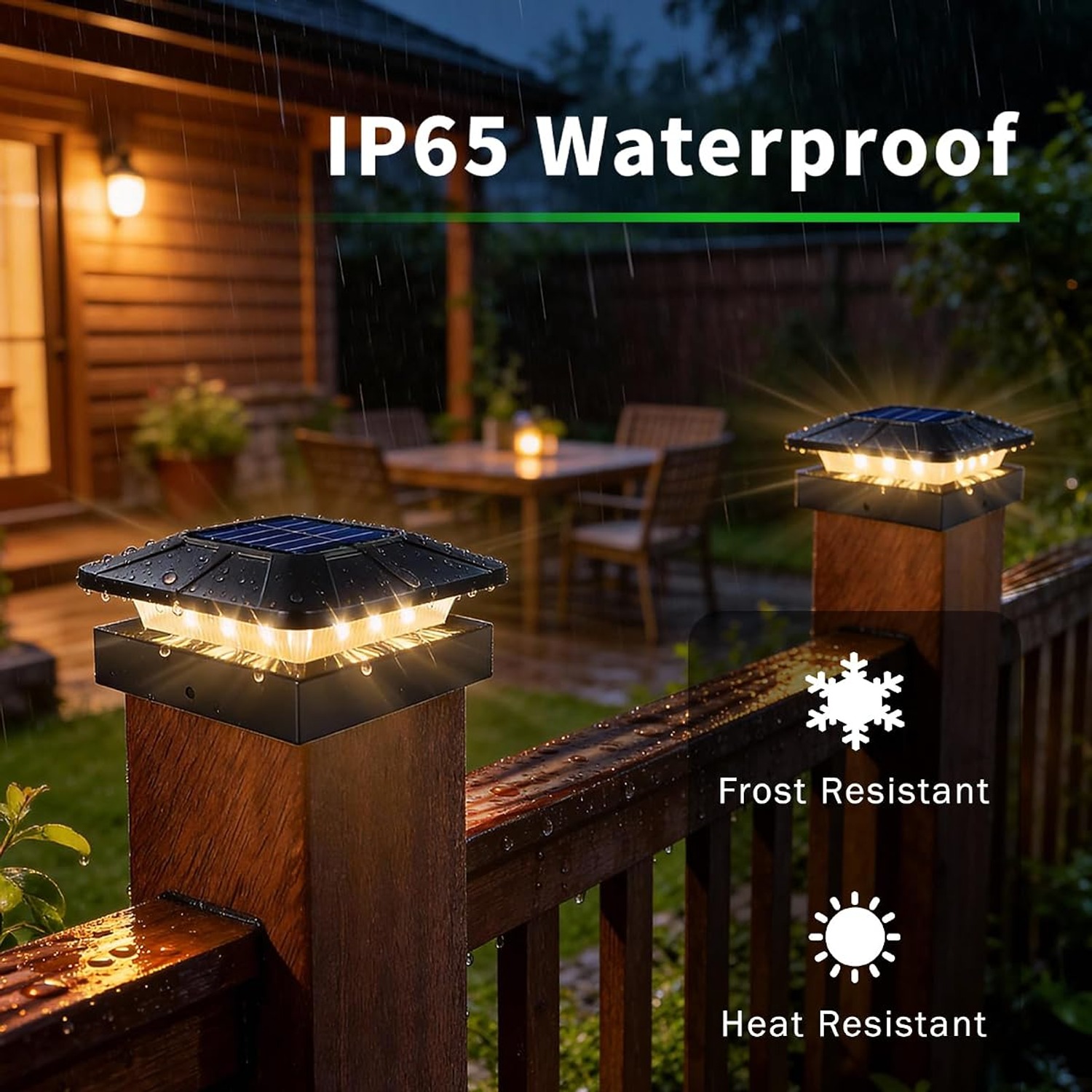 ROMANJOY Solar Post Cap Lights 2 Pack: image 5