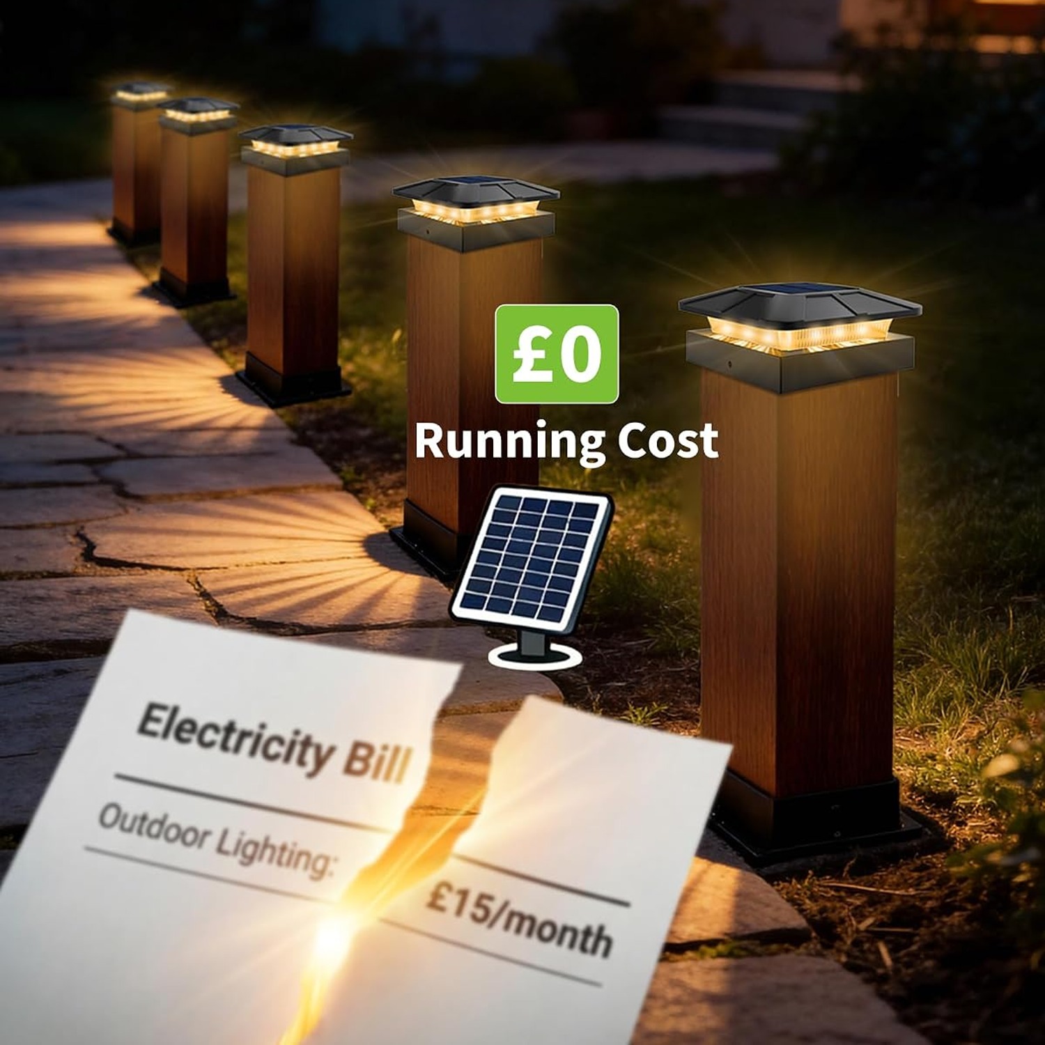 ROMANJOY Solar Post Cap Lights 2 Pack: image 10